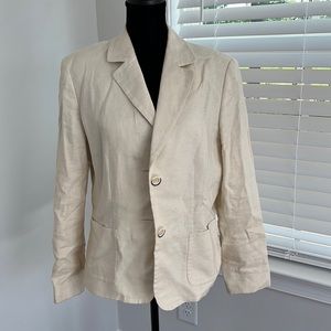 Kasper | Beige Linen Blazer